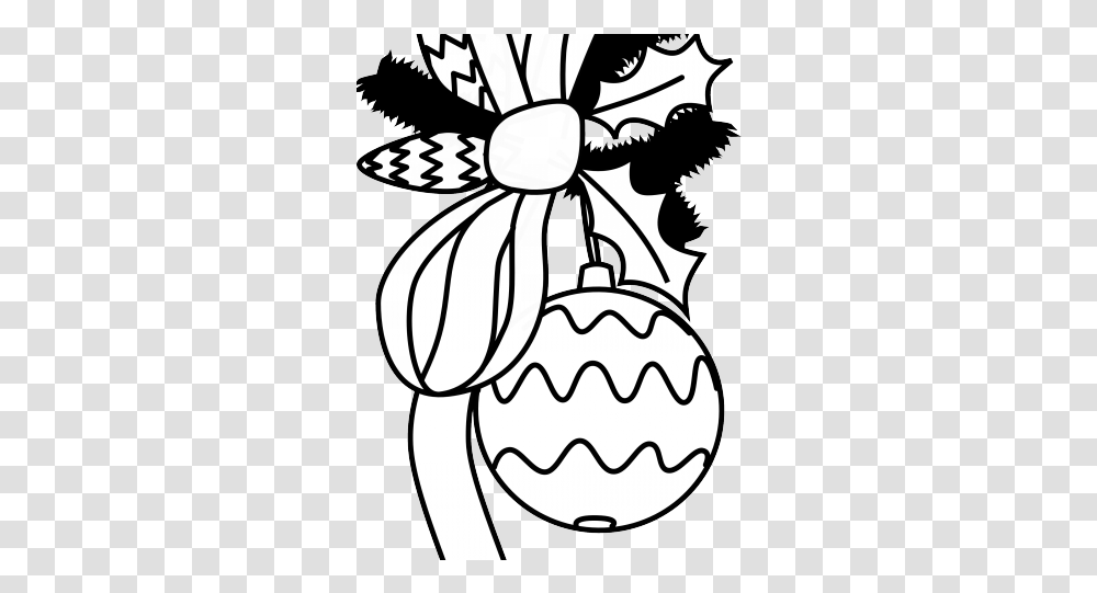 Christmas Black And White Clipart Black And White Christmas Design White And Black, Invertebrate, Animal, Wasp, Bee Transparent Png