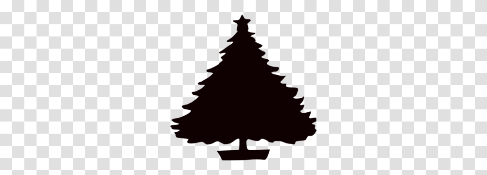 Christmas Black And White, Silhouette, Tree, Plant, Person Transparent Png