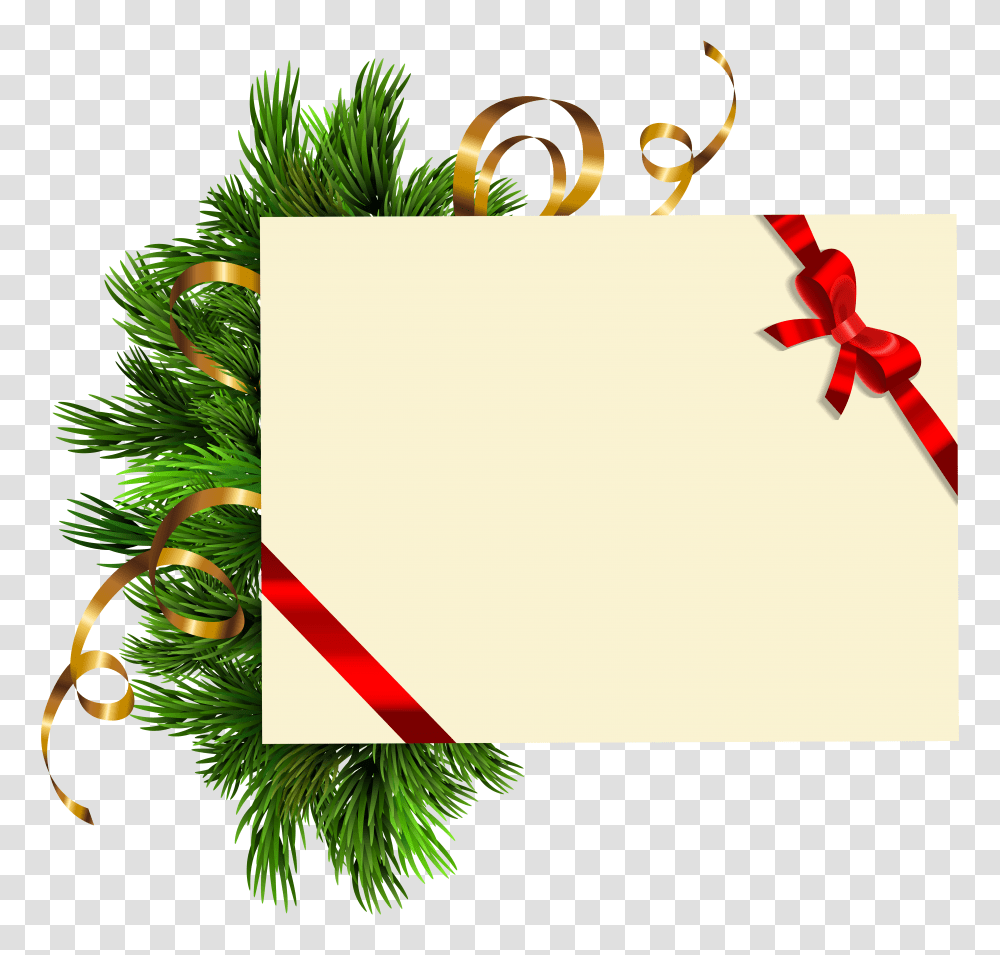 Christmas Blank With Pine Branches Clipart Gallery, Tree, Plant, Dynamite, Bomb Transparent Png