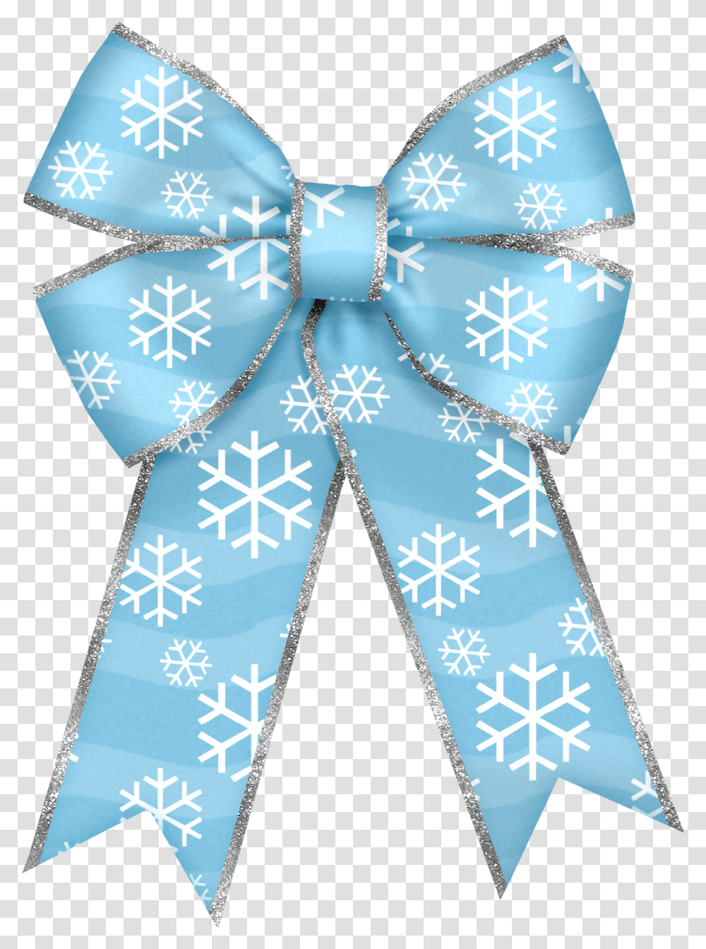 Christmas Blue Bow With Snowflakes Clipart Blue Bow Clipart Christmas, Tie, Accessories, Accessory Transparent Png