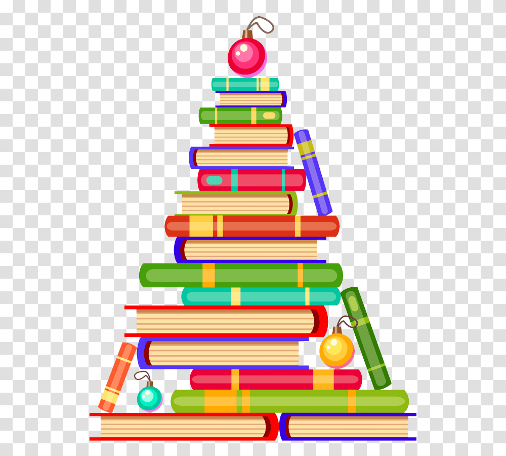 Christmas Books Tree Book Christmas Tree Vector, Furniture, Wedding Cake Transparent Png