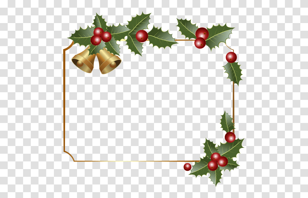 Christmas Border Decor With Bells Clipart Gallery, Plant, Fruit, Food, Cherry Transparent Png