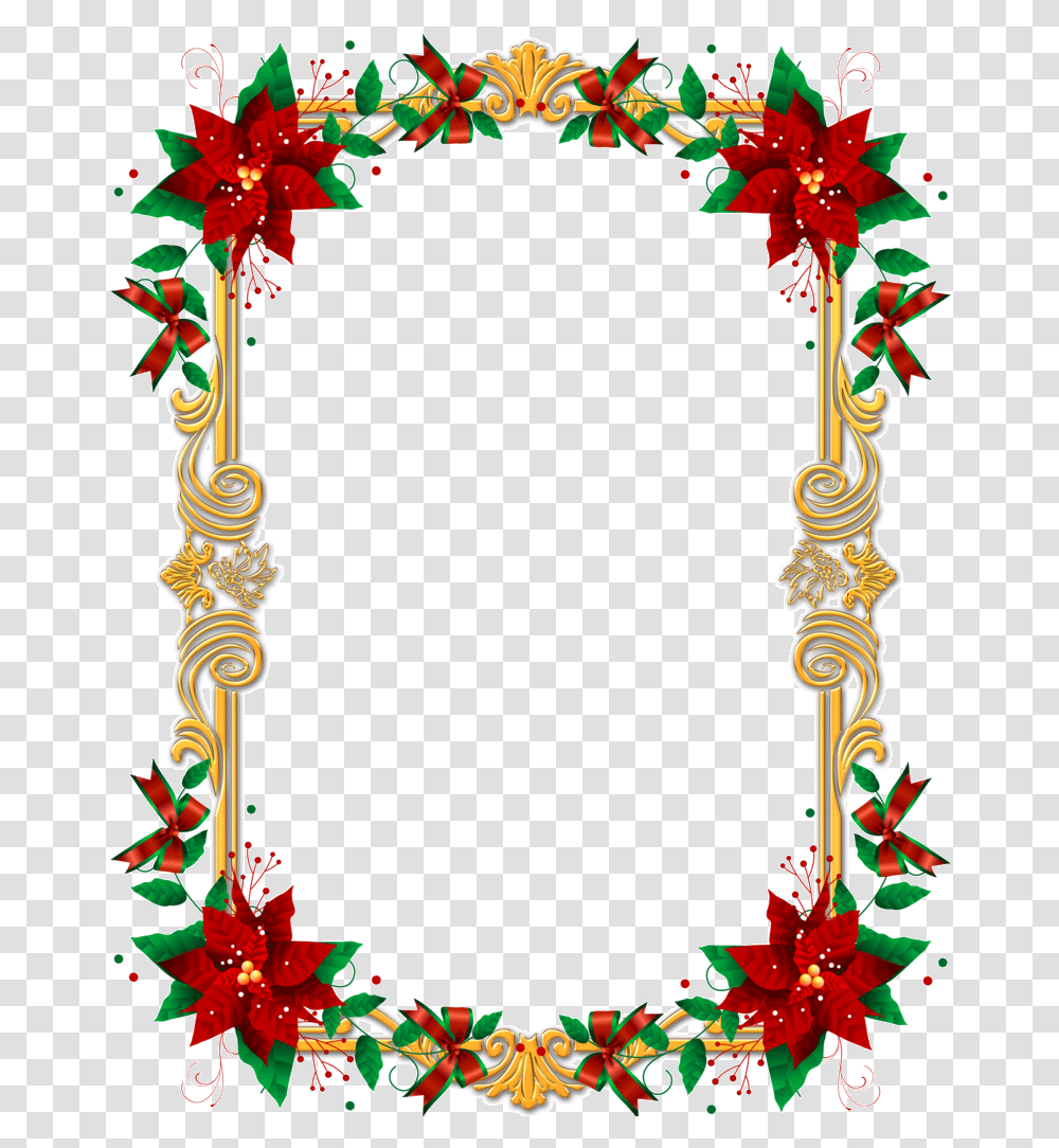 Christmas Border Design, Mirror Transparent Png