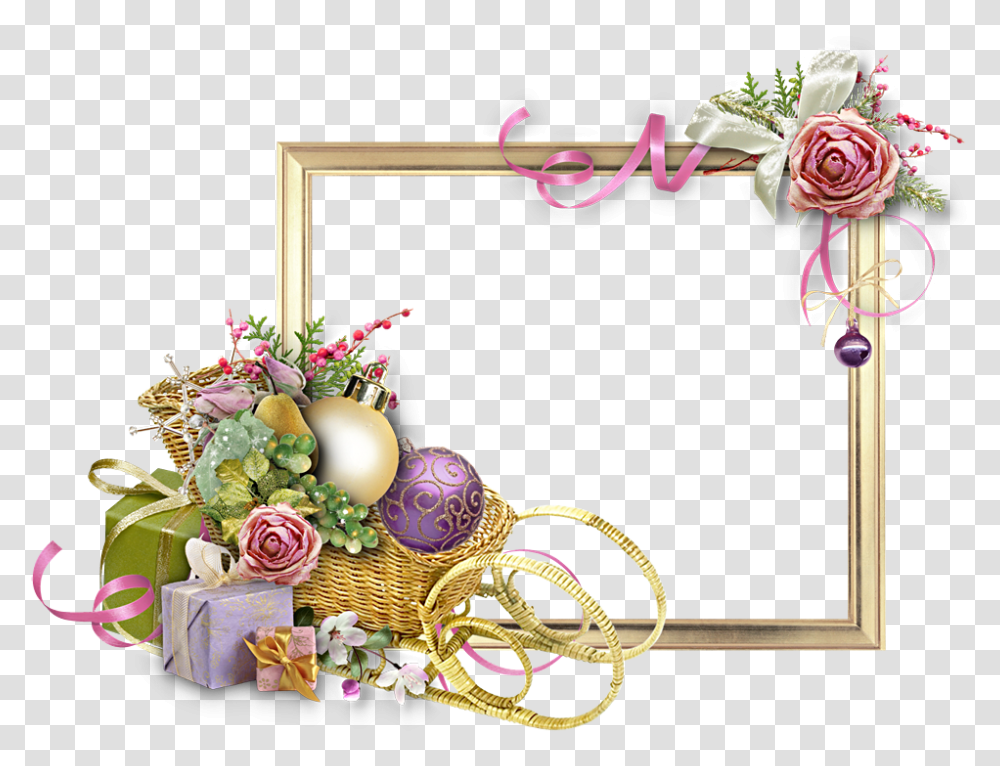 Christmas Borders And Frames, Plant, Rose, Flower, Blossom Transparent Png