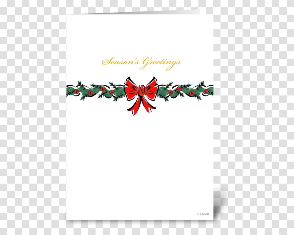 Christmas Bow Card Decorative, Gift, Floral Design, Pattern, Graphics Transparent Png