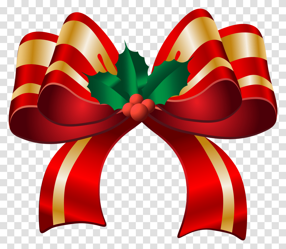 Christmas Bow Clipart Gold Background Transparent Png