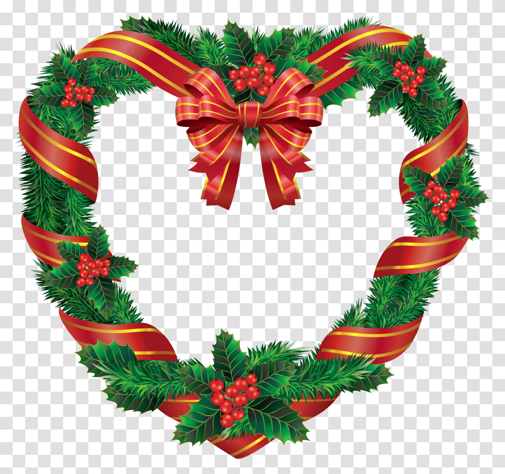 Christmas Bows Merry Christmas Clipart Images Clip Heart Christmas Wreath Clipart Transparent Png