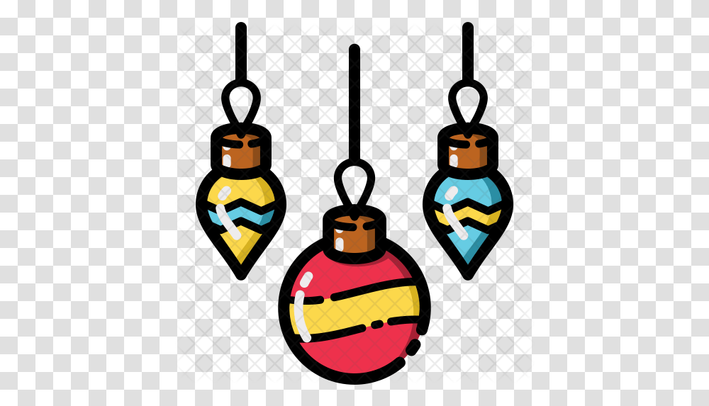 Christmas Bulb Icon Of Colored Outline Clip Art, Weapon, Bomb, Label, Text Transparent Png