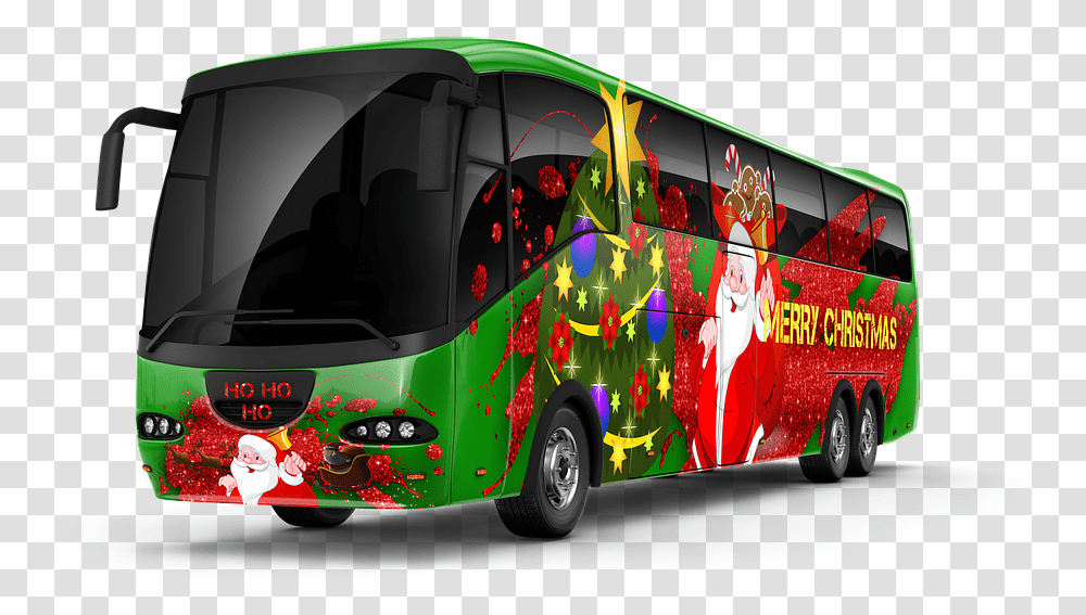 Christmas Bus Image 2018 World Cup, Vehicle, Transportation, Tour Bus, Fire Truck Transparent Png