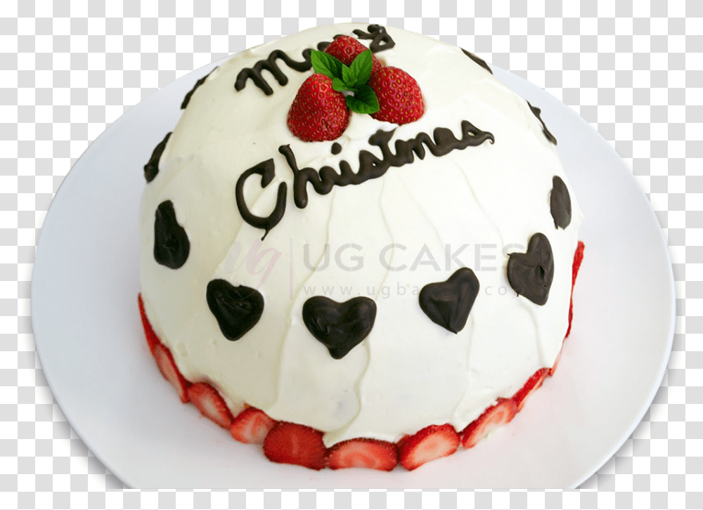 Christmas Cake Merry Christmas With Cake, Dessert, Food, Cream, Creme Transparent Png