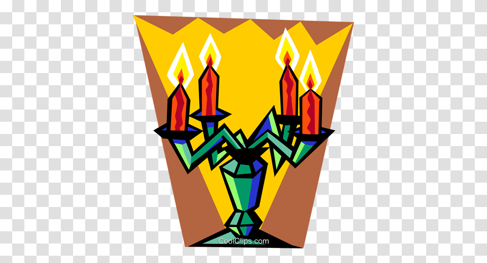Christmas Candelabra Royalty Free Vector Clip Art Illustration, Poster, Advertisement, Fire, Candle Transparent Png