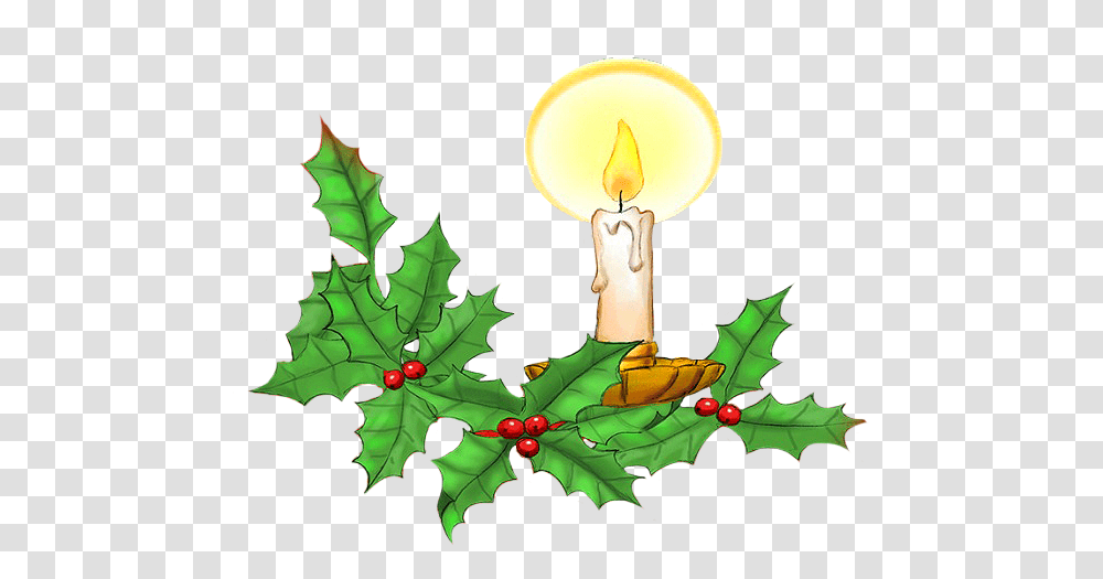 Christmas Candle And Holy Leaves Illustration, Leaf, Plant, Tree, Person Transparent Png