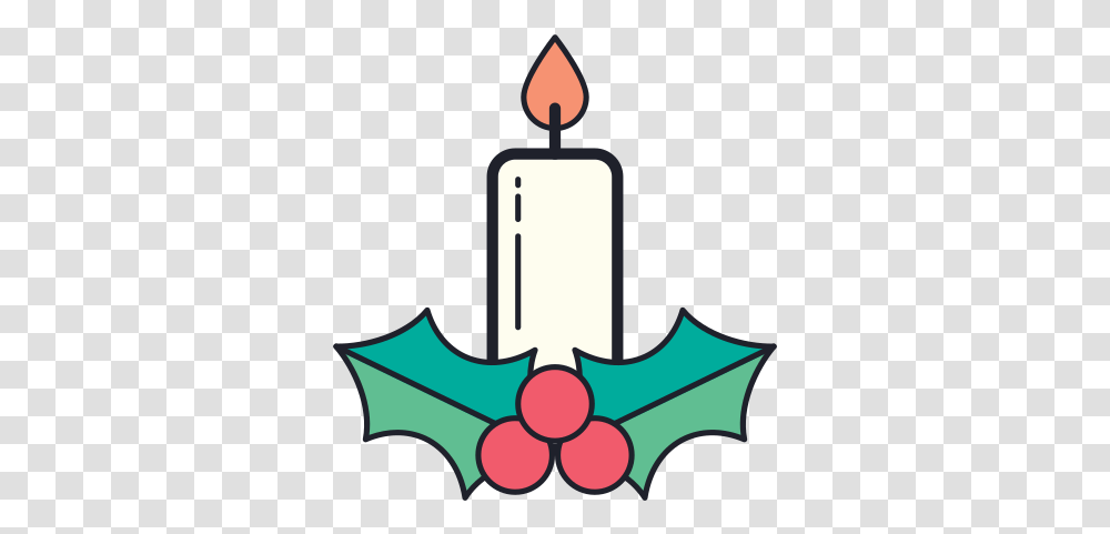 Christmas Candle Free Icon Of Merry Holidays Vertical, Leaf, Plant, Symbol, Green Transparent Png