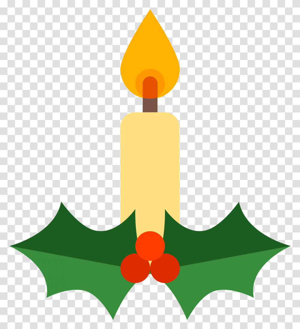 Christmas Candle Free Icon Of Winter Christmas Candle Icon, Leaf, Plant Transparent Png