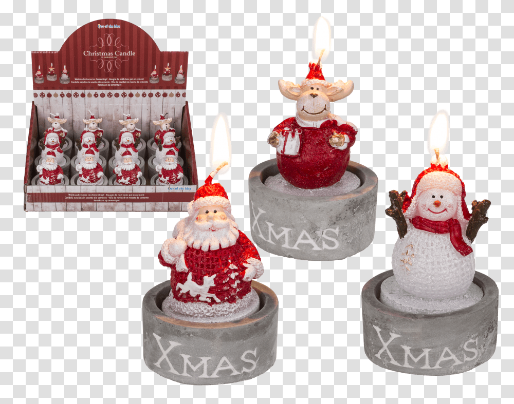 Christmas Candle In Cement Pot Out Of The Blue Kg Cake Decorating Transparent Png
