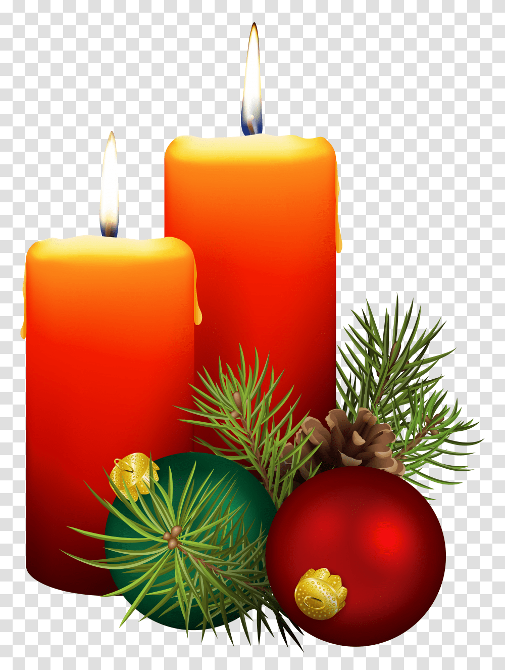 Christmas Candles Clip Art Transparent Png