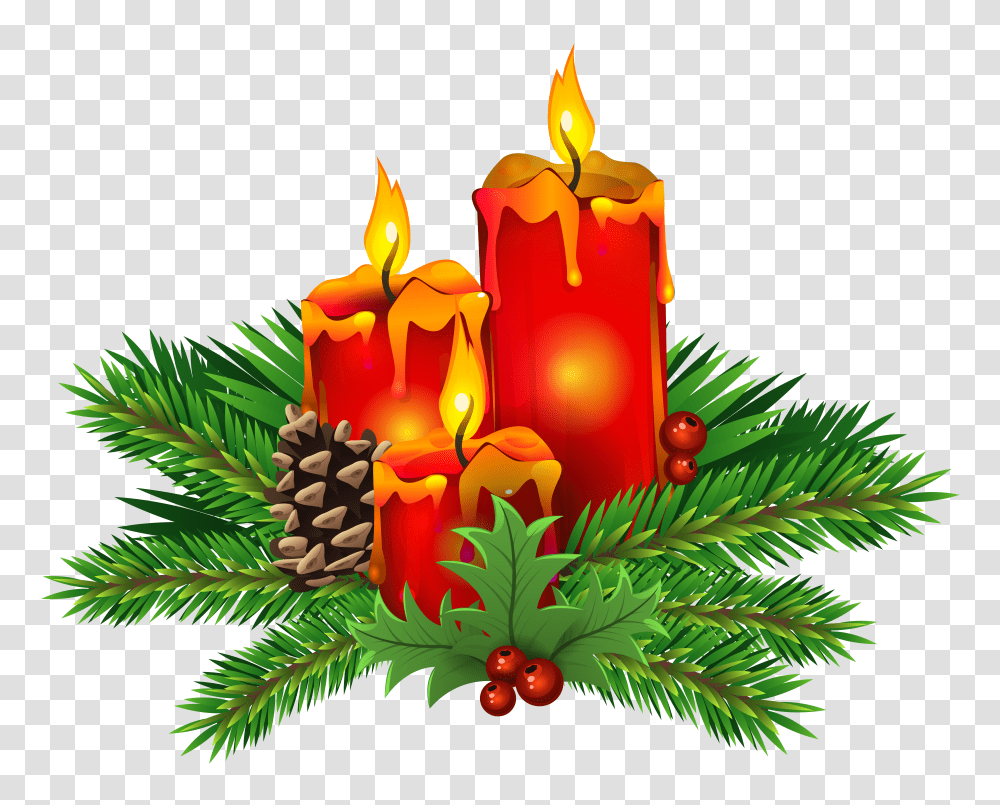 Christmas Candles Clip Art Transparent Png