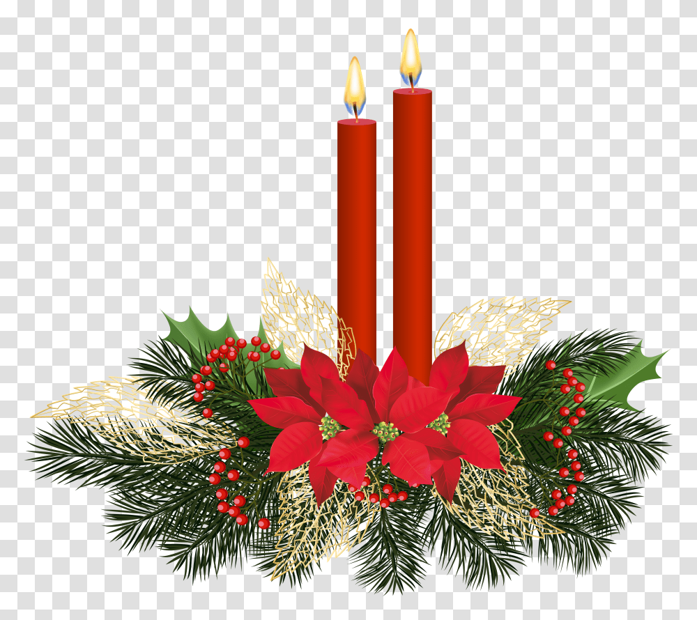 Christmas Candles Clip Transparent Png