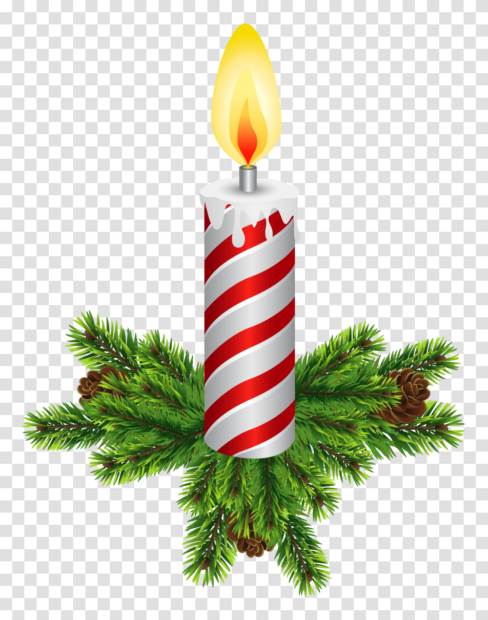 Christmas Candles Clip Transparent Png