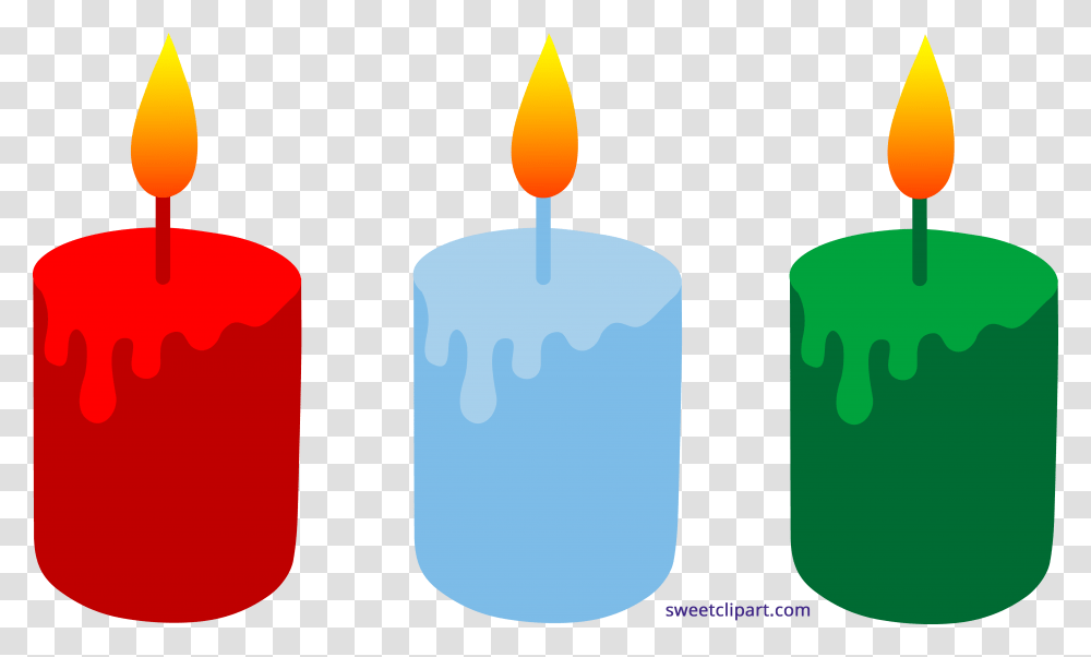 Christmas Candles Trio Clipart, Fire, Flame Transparent Png