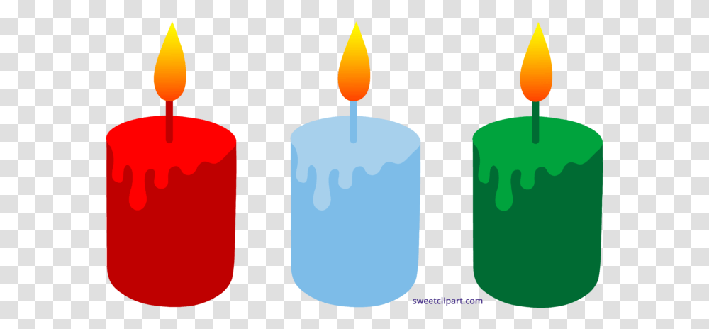 Christmas Candles Trio Clipart Transparent Png