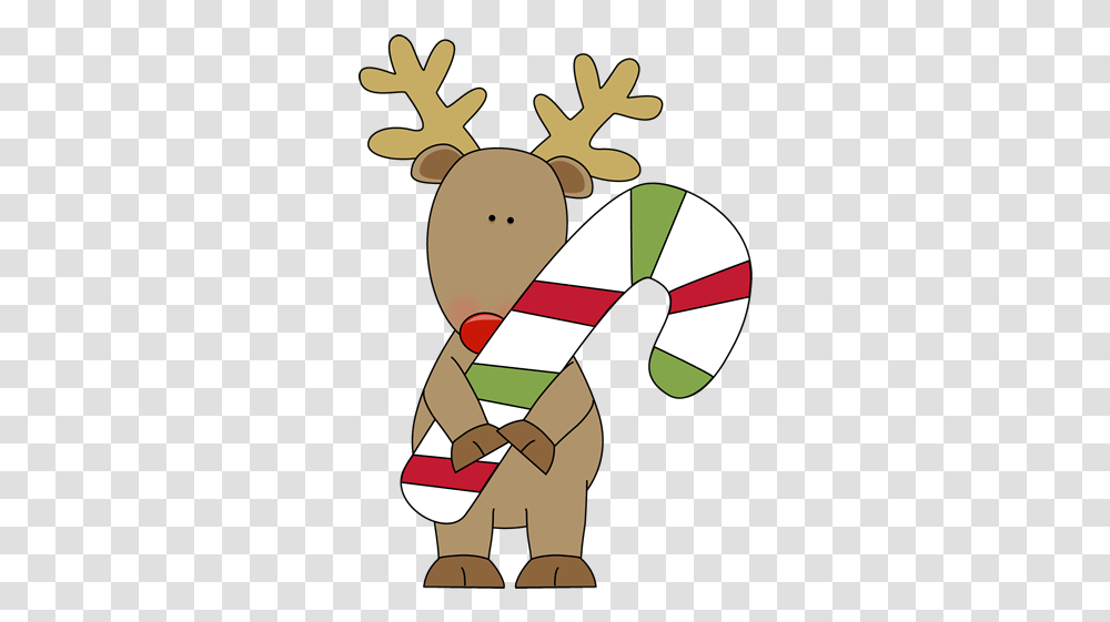 Christmas Candy Cane Clipart Clip Art Bay Reindeer With Candy Cane, Food, Sweets, Confectionery, Cream Transparent Png