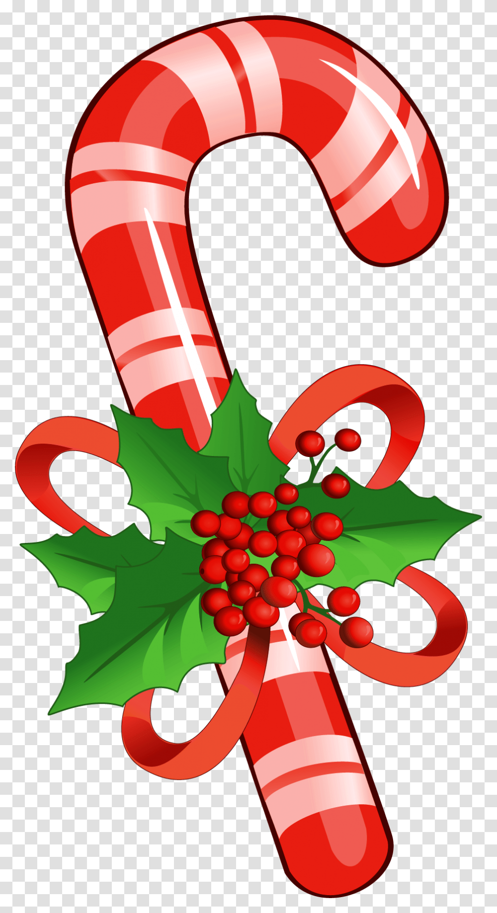 Christmas Candy Cane Image Clipart Of Candy Cane, Leaf, Plant, Text, Symbol Transparent Png