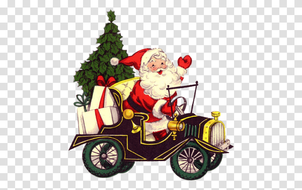 Christmas Car Clipart, Tree, Plant, Vehicle, Transportation Transparent Png