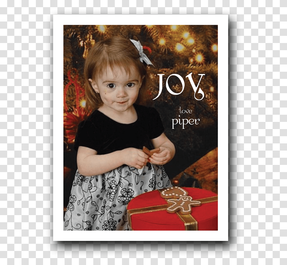Christmas Card Frame Girl, Person, Tree, Plant, Purse Transparent Png