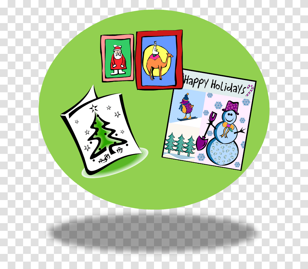 Christmas Cards Clipart, Label, Sticker Transparent Png