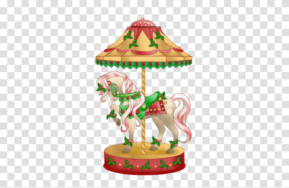 Christmas Carousel Horse Clip Art, Amusement Park, Birthday Cake, Dessert, Food Transparent Png