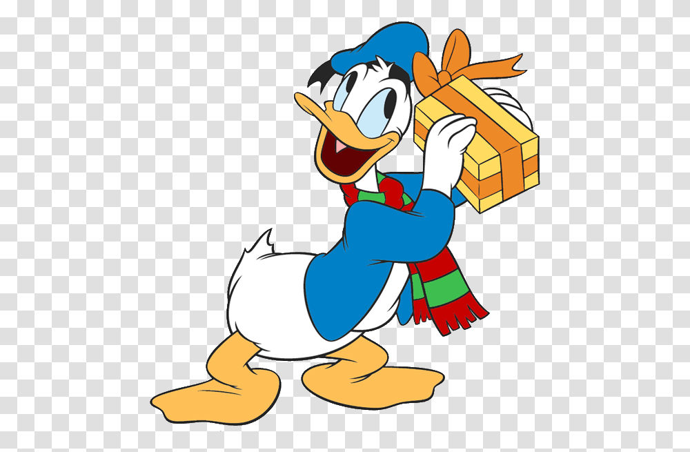 Christmas Cartoon Donald Duck, Costume, Performer, Hug Transparent Png