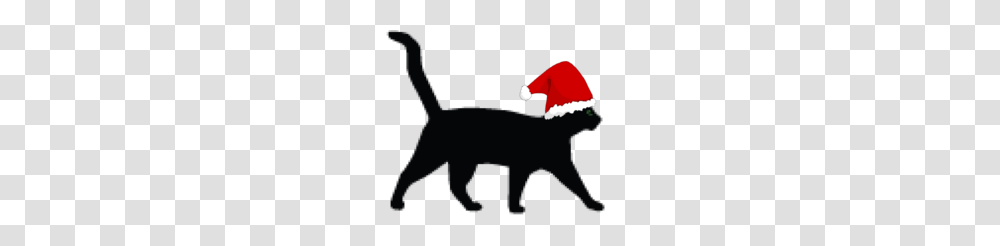 Christmas Cat Clip Art, Silhouette, Logo, Trademark Transparent Png