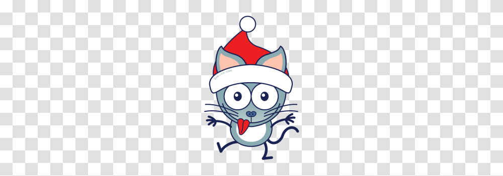 Christmas Cat Wearing Santa Hat, Animal, Angry Birds Transparent Png