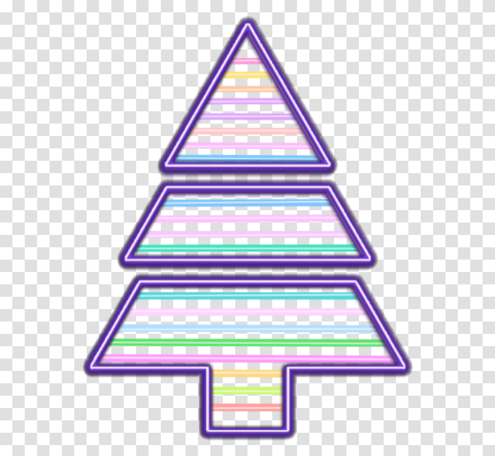 Christmas Christmastree Tree Neon Merychristmas Christmas Tree Made Of Triangles, Light, Heart, Staircase Transparent Png