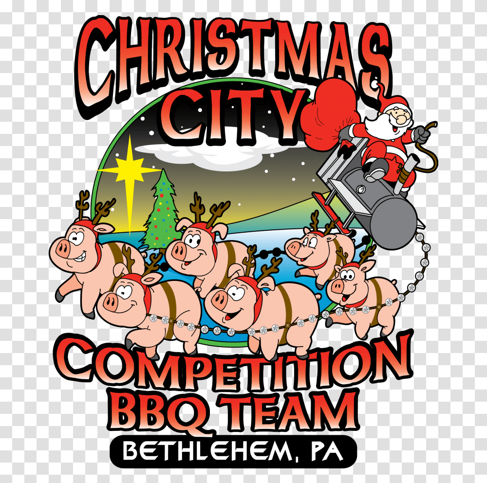 Christmas City Competition Bbq Team Barbecue Clipart Cartoon, Advertisement, Poster, Flyer, Paper Transparent Png