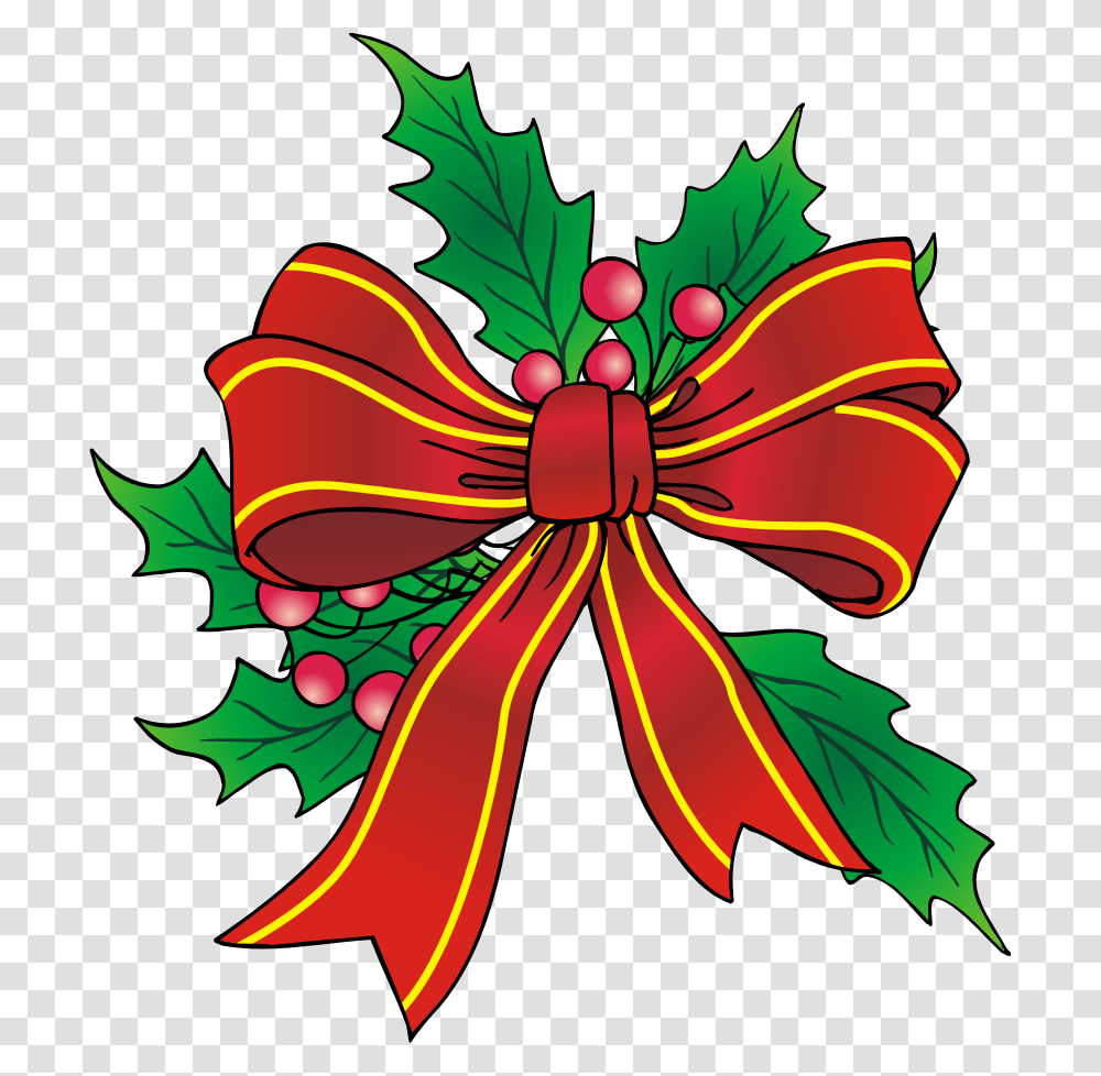 Christmas Clip Art Christmas Bow Clip Art, Leaf, Plant, Pattern Transparent Png