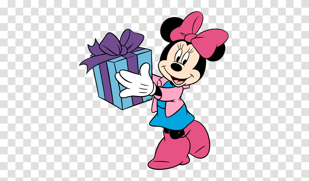 Christmas Clip Art Minnie Mouse, Gift Transparent Png