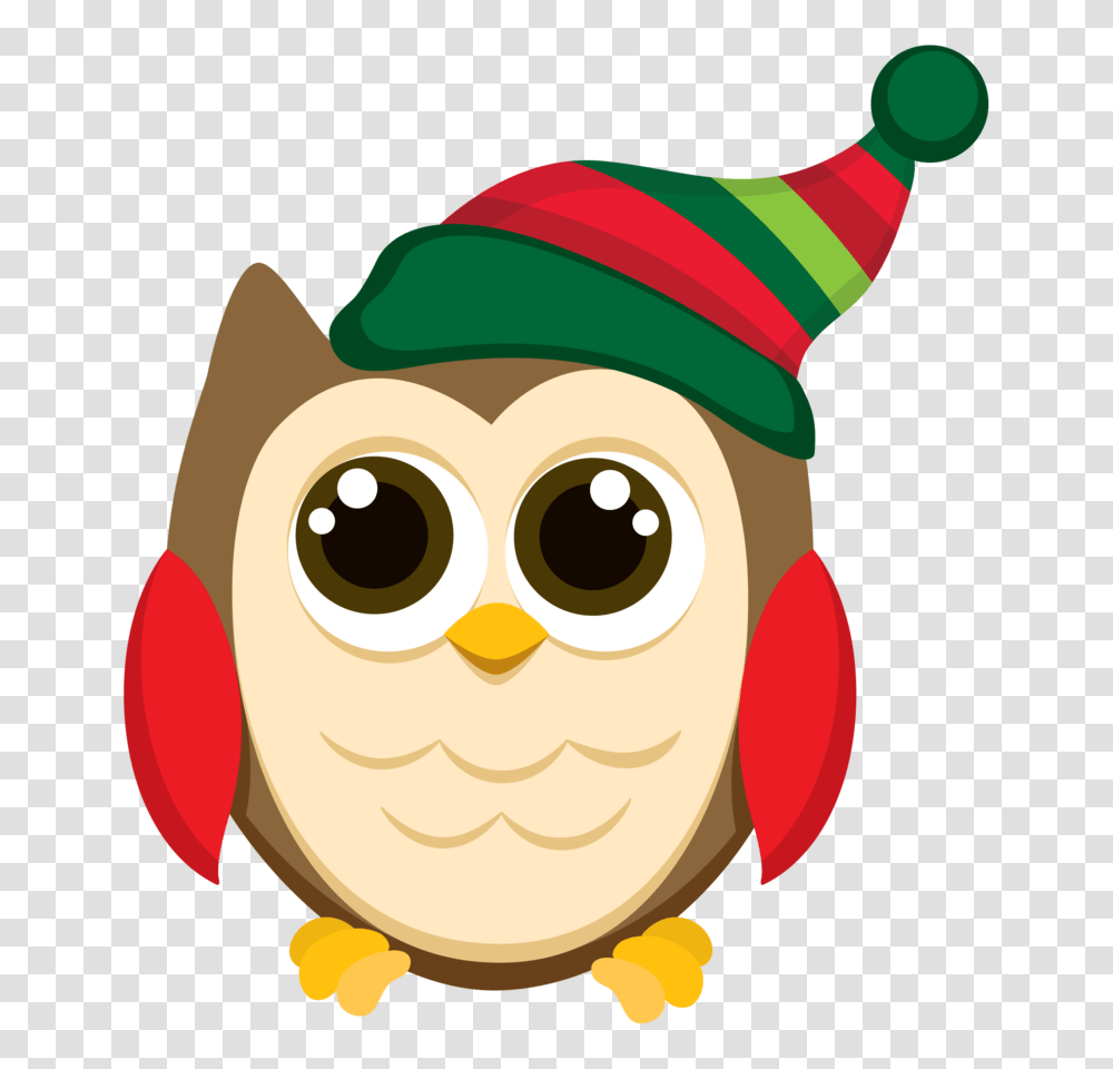 Christmas Clip Art Owl, Elf, Apparel, Hat Transparent Png