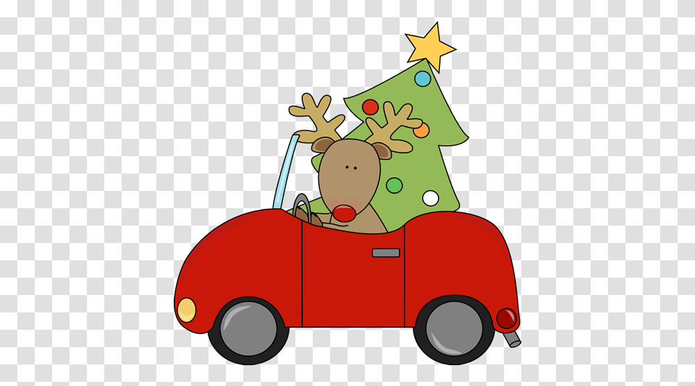 Christmas Clipart Hauling A Christmas Tree Clip Art, Lawn Mower, Vehicle, Transportation Transparent Png