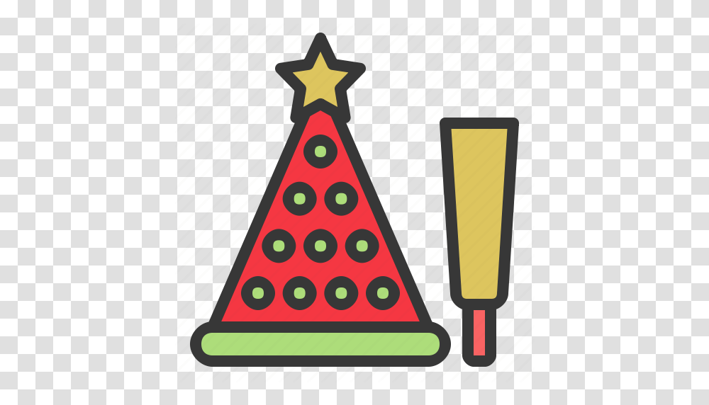 Christmas Confetti Ornament Party Hat Xmas Icon, Triangle, Cone, Apparel Transparent Png