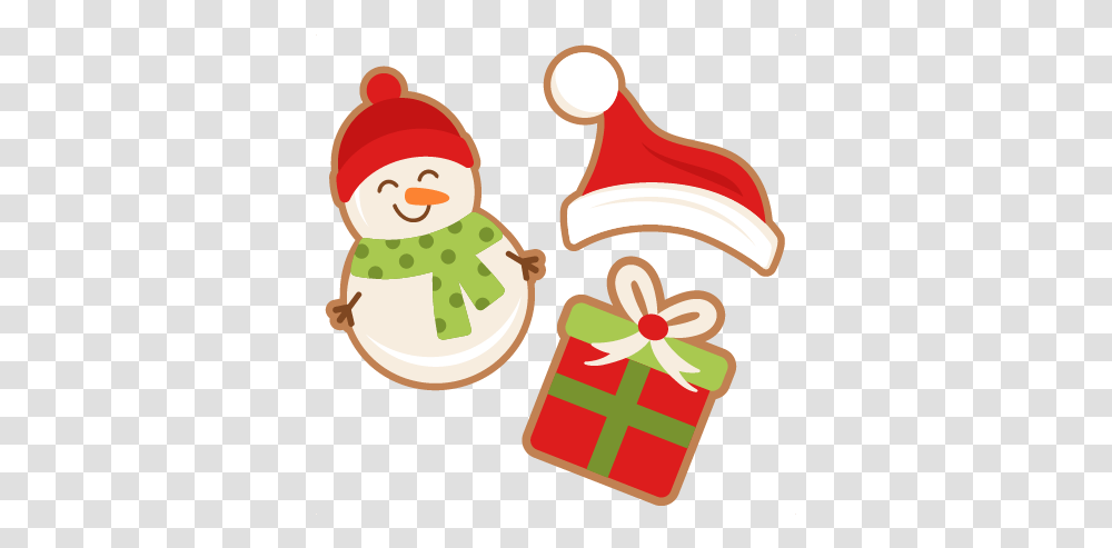 Christmas Cookie Set Svg Cut File Scrapbook Title Cuts Cute Christmas Cookie Clipart, Gift, Snowman, Winter, Outdoors Transparent Png