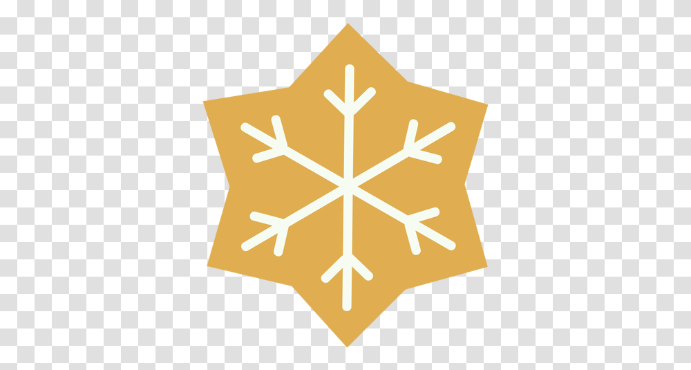 Christmas Cookie Snowflake Flat Single Snowflake Design, Gold, Symbol, First Aid Transparent Png