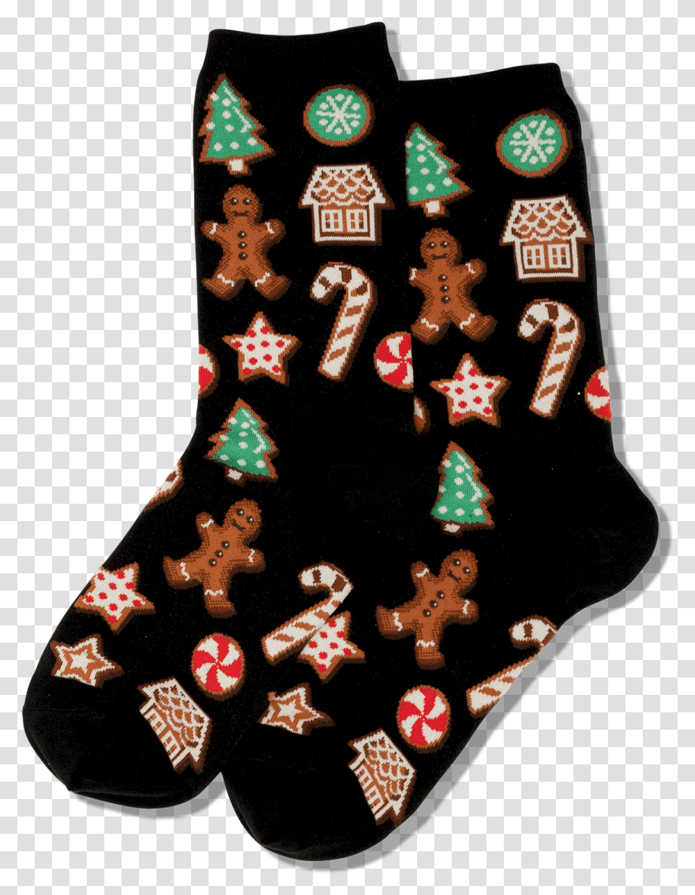 Christmas Cookies Crew Socks - Hotsox Sock, Christmas Stocking, Gift Transparent Png