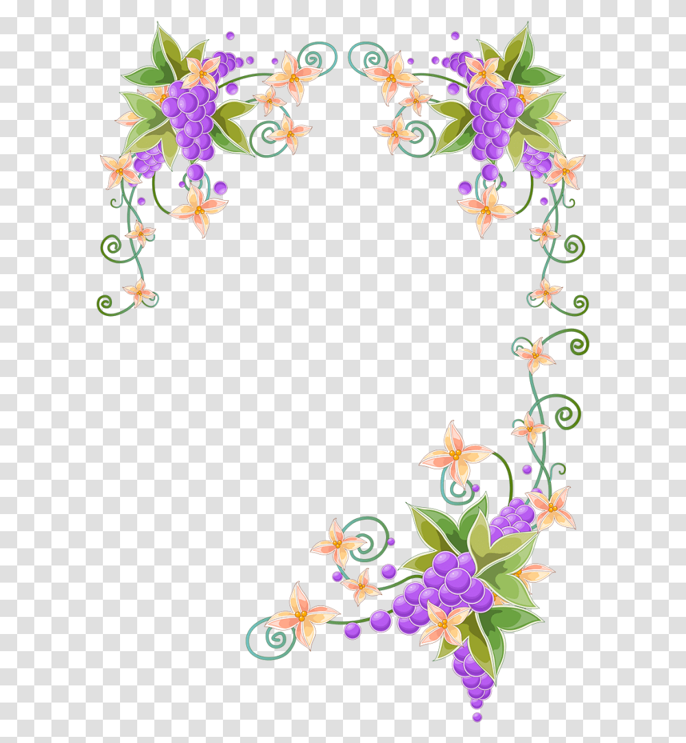 Christmas Corner Border Border Design With Flowers And Butterflies, Floral Design, Pattern Transparent Png