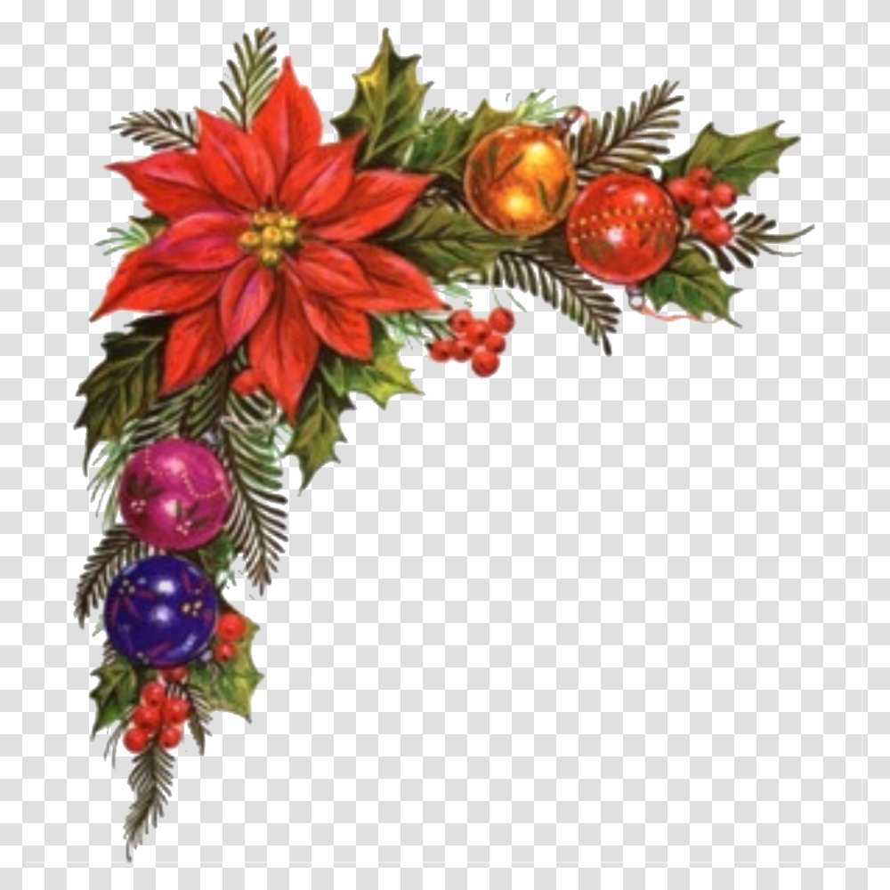 Christmas Corner Decorations Christmas Garland Border Clip Art, Floral Design, Pattern, Plant Transparent Png