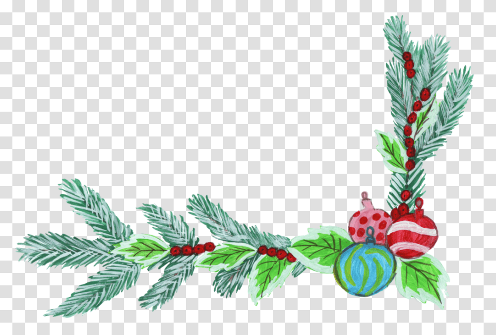 Christmas Corner Decorations, Floral Design, Pattern Transparent Png