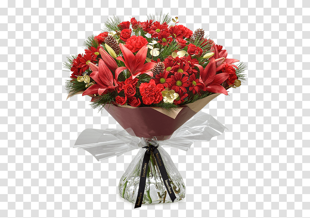 Christmas Cracker Hand Tied Roses For Mothers Day, Plant, Flower, Blossom, Flower Bouquet Transparent Png