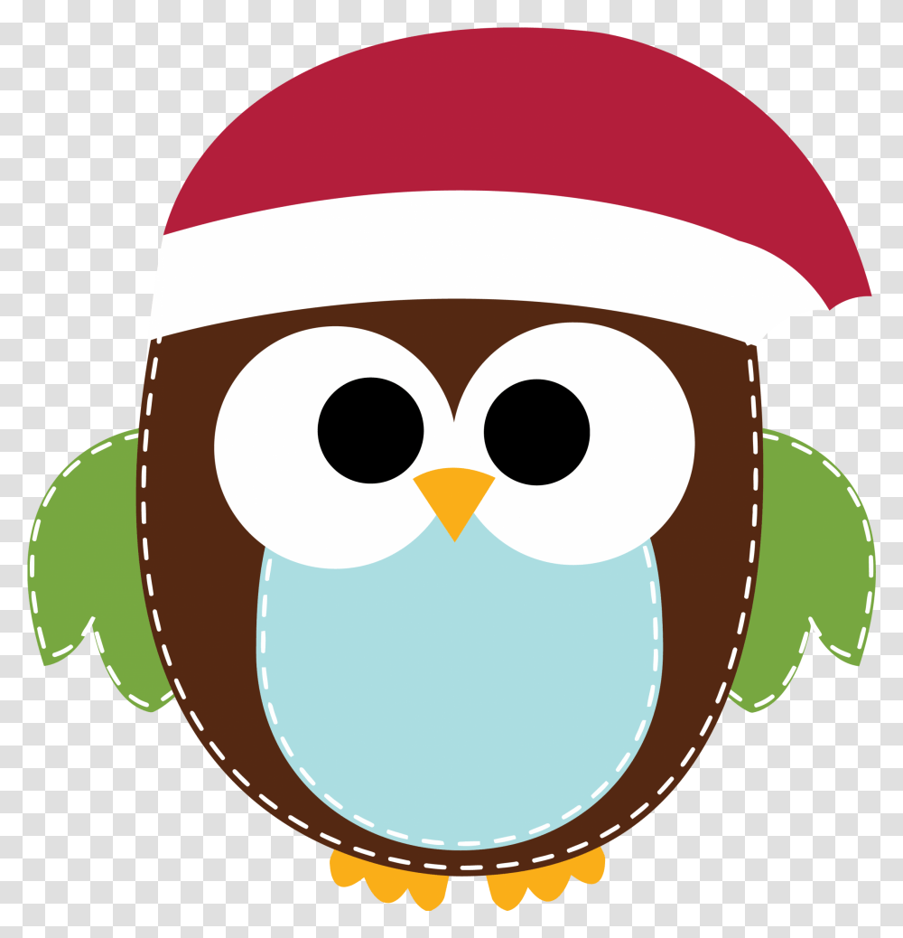 Christmas Cute Owl Clipart Restaurant Deichbr, Bird, Animal, Disk, Graphics Transparent Png