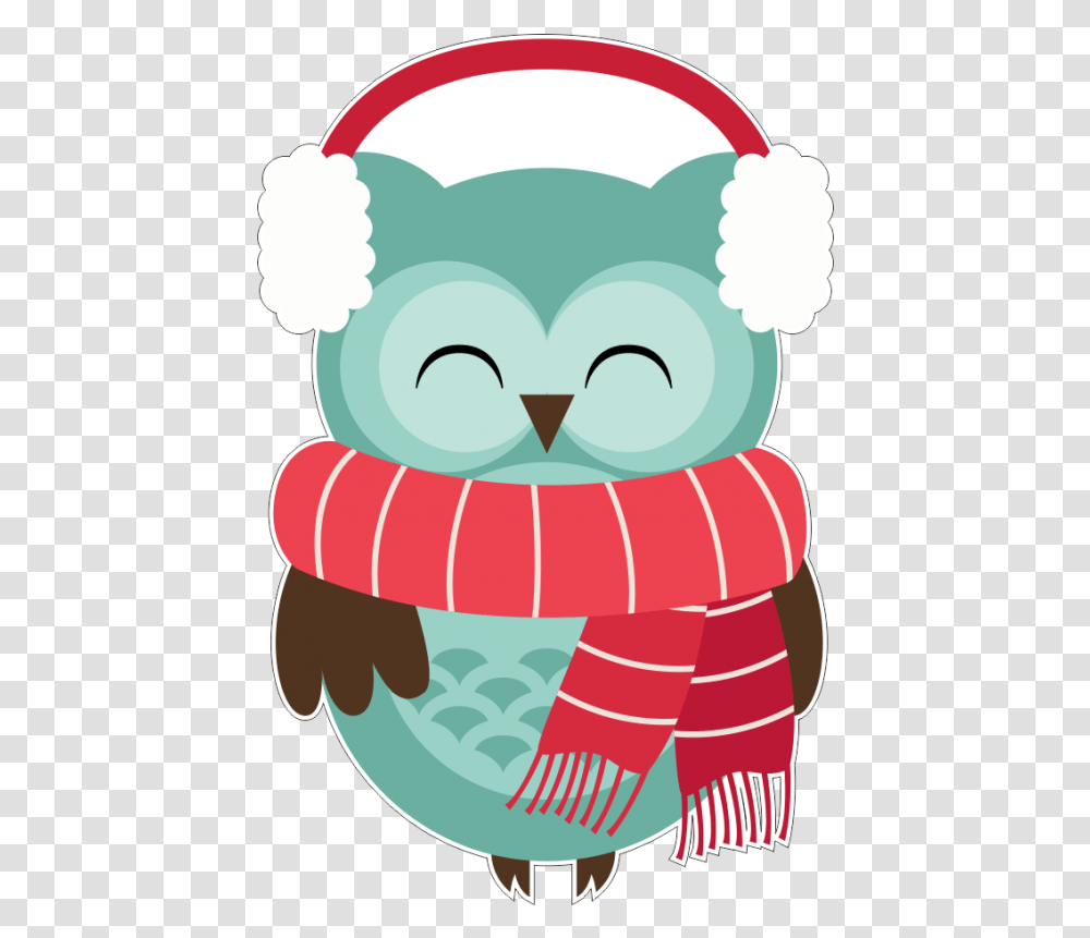 Christmas Day Clipart Christmas Day Santa Claus Sticker Christmas Owl No Background, Animal, Bird, Doodle Transparent Png
